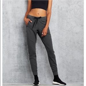 ALO Yoga Gray Moto Joggers Sweatpants